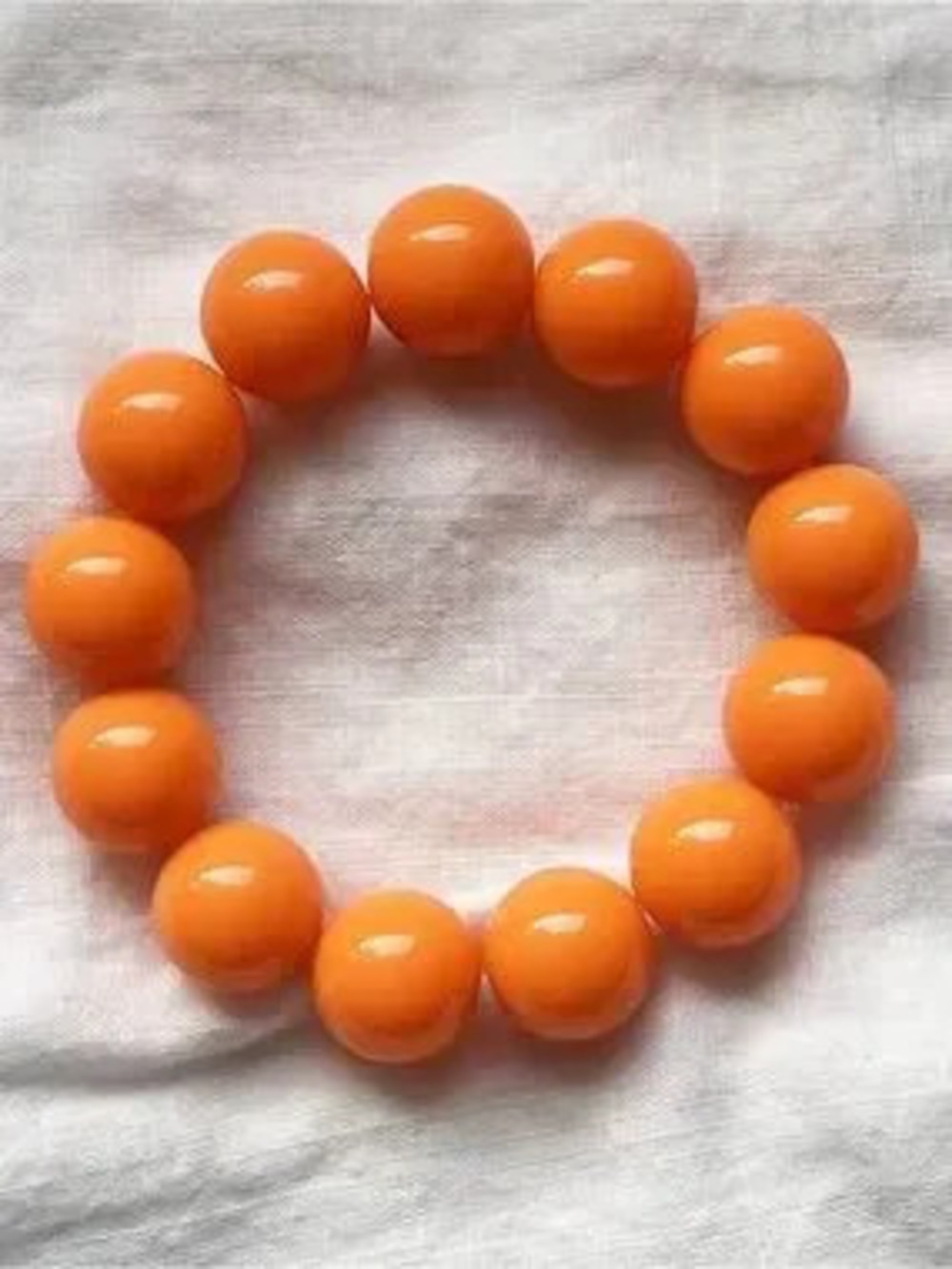 Orange Beaded Stretch summer Bracelet